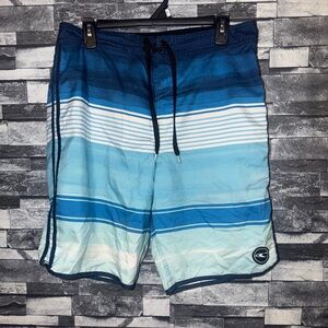 O'Neill Blue Ombre Stripe Board swim trunks Men’s size 32
